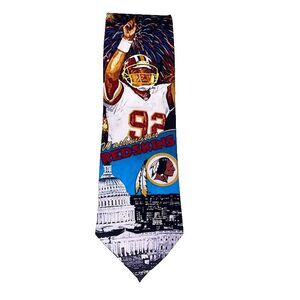 NWT Washington Redskins 1992 Super Bowl Tie Mark Rypien NFL Commanders Zubaz 90s